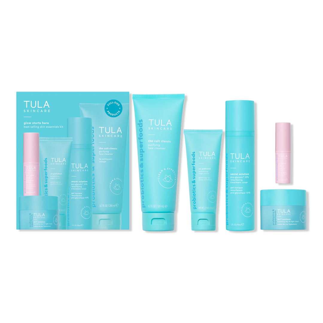 Glow Starts Here Bestselling Skin Essentials Kit.