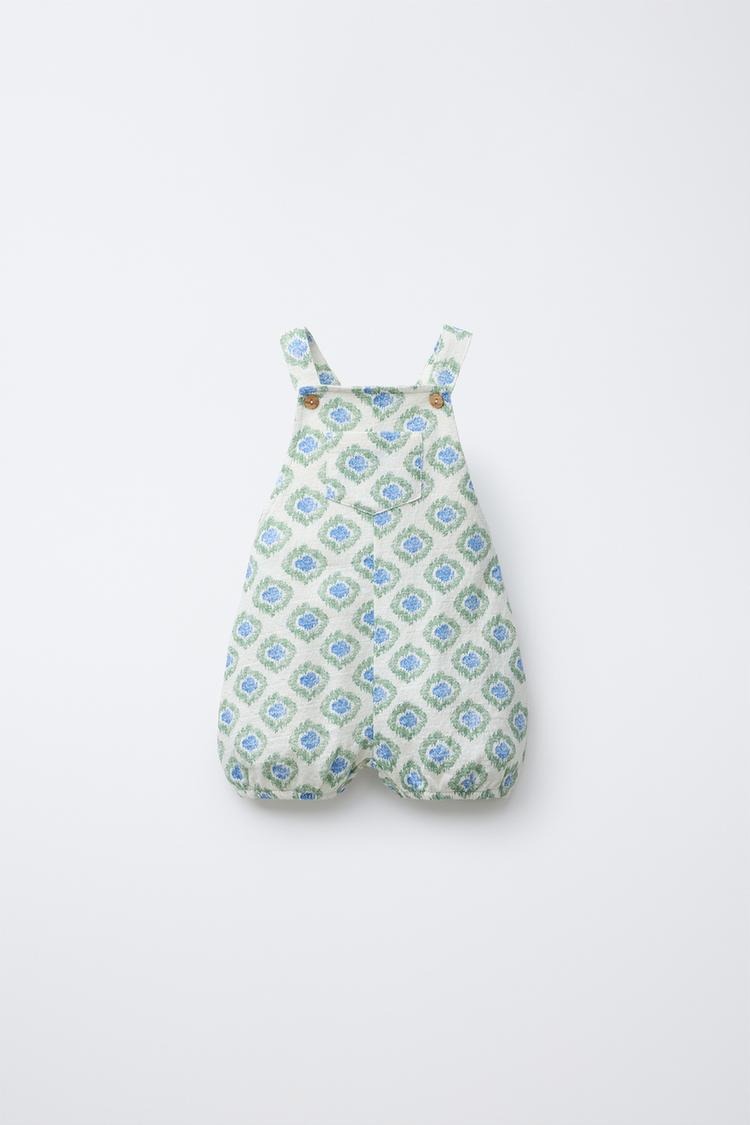 Printed Overall Shorts.