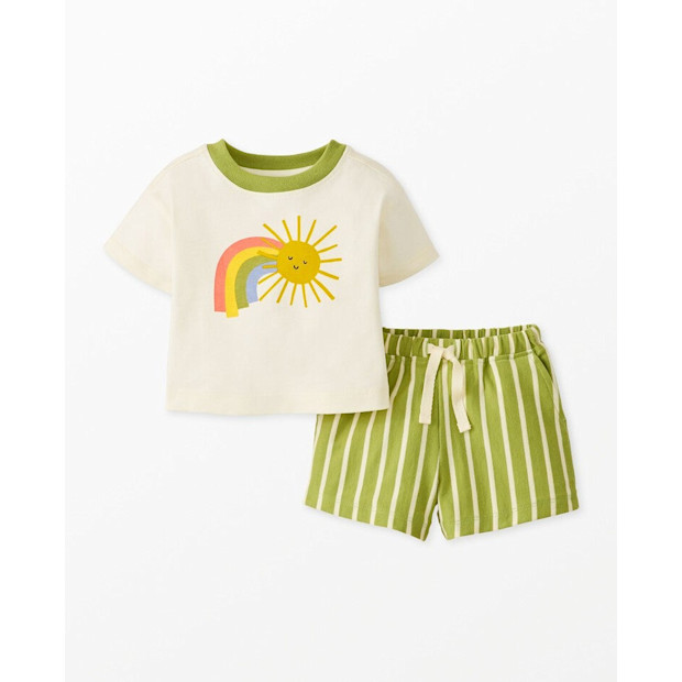 Baby Relaxed Fit Graphic T-Shirt & Shorts Set.