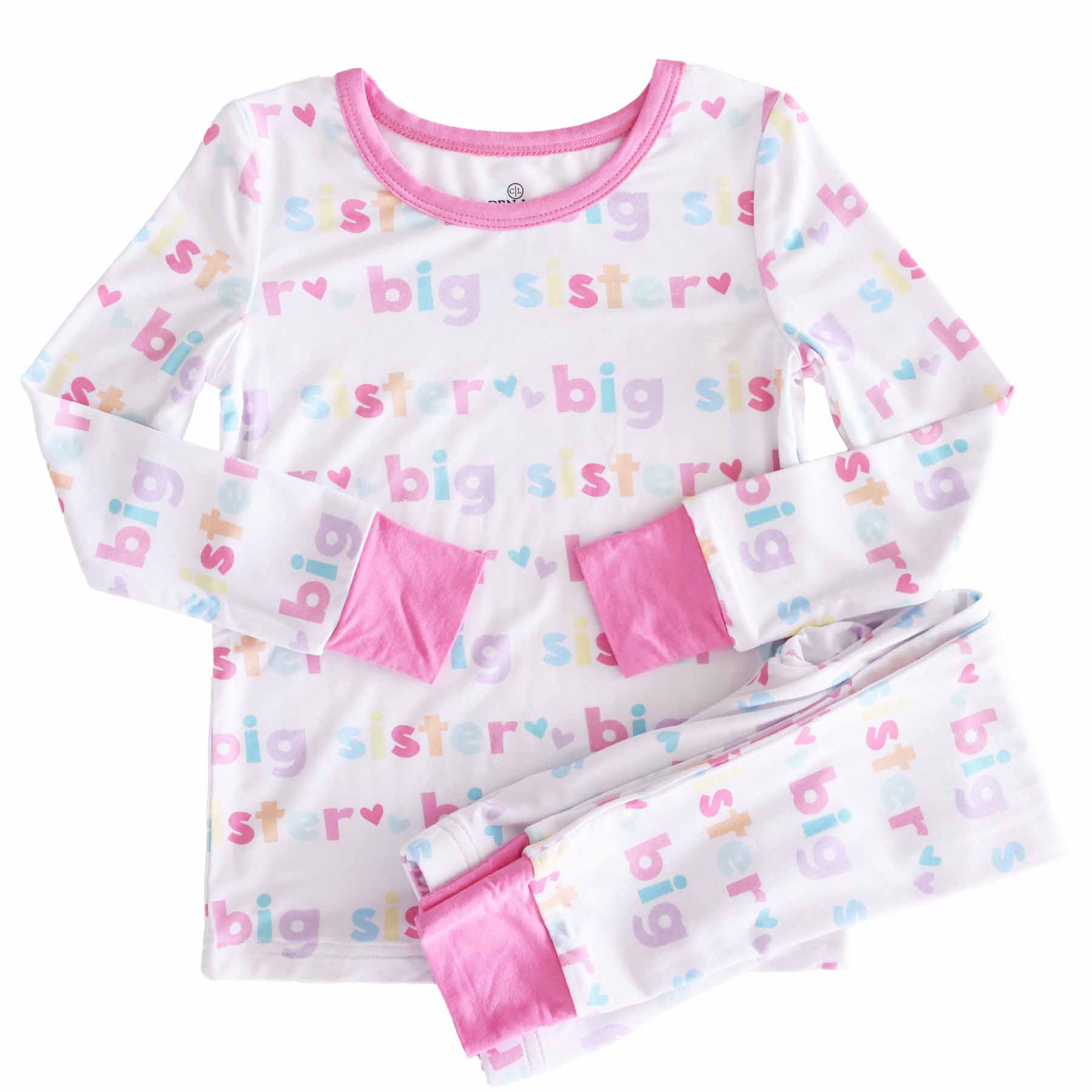 Big Sister Two Piece Pajama Set.