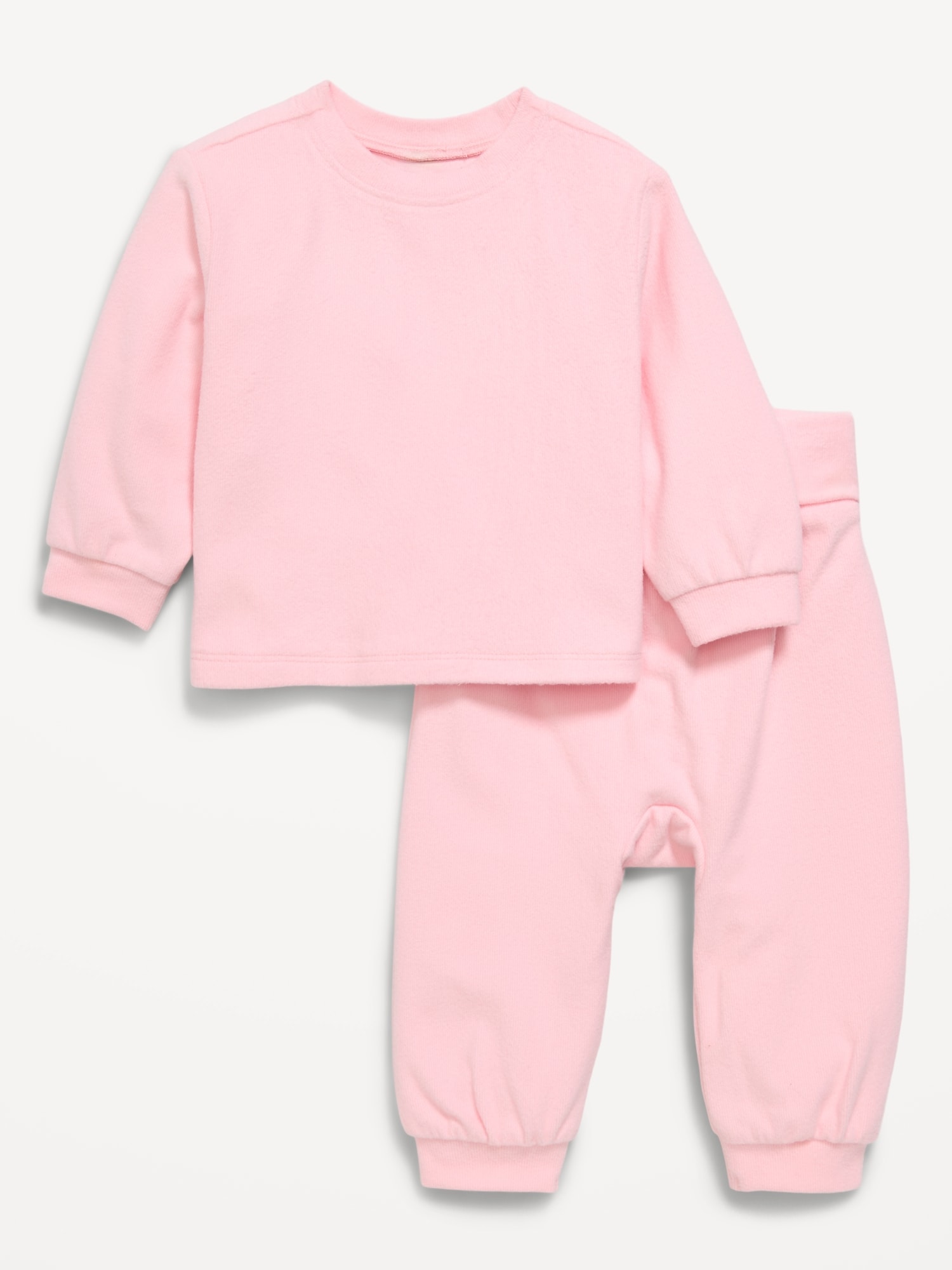 Cozy-Knit Long-Sleeve Top and Leggings Set .