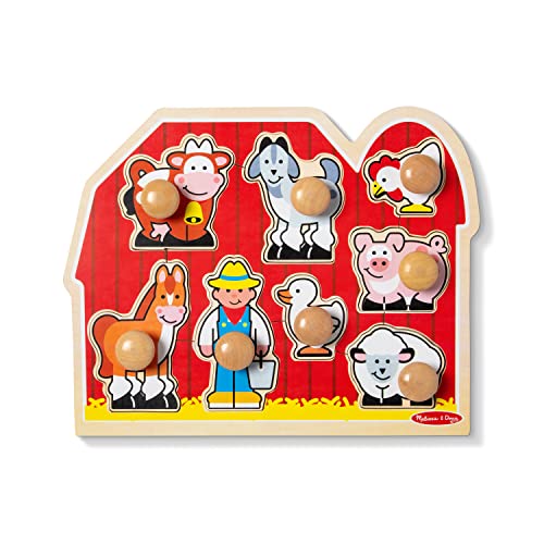 Melissa & Doug Farm Animals Jumbo Knob Wooden Puzzle.