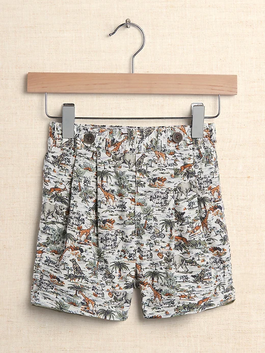 Baby Organic Cotton Explorer Short in Zoo Print - $45.00.