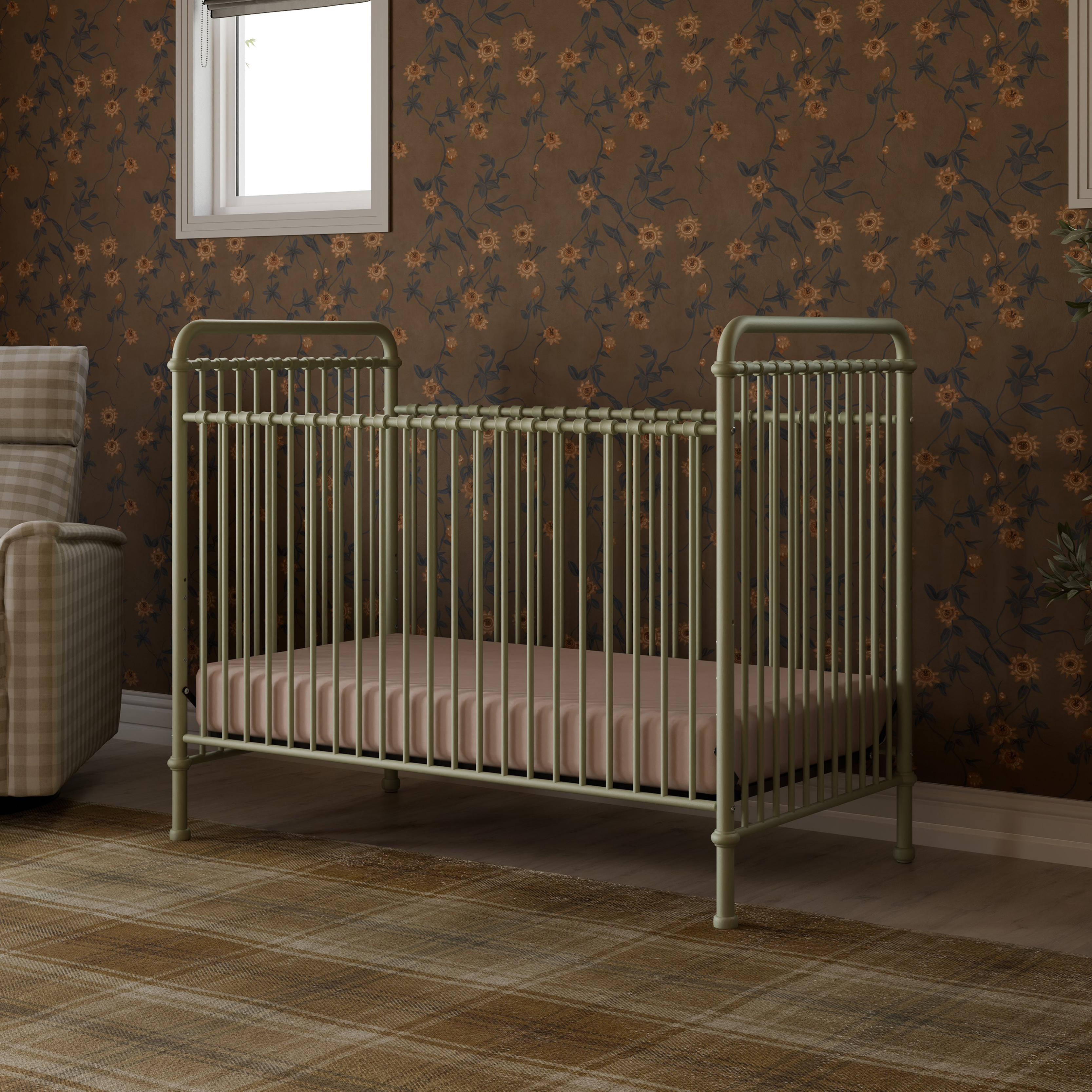 Namesake Abigail 3-in-1 Convertible Crib - Heirloom Sage.