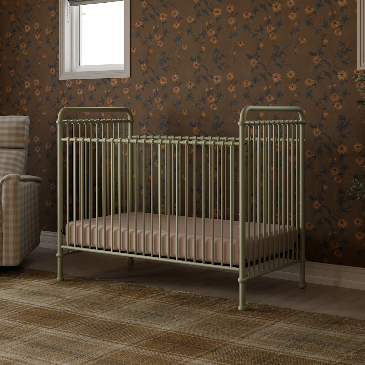 Namesake Abigail 3-in-1 Convertible Crib - Heirloom Sage.