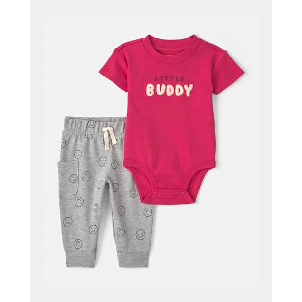 Baby Boy 2-Piece 'Little Buddy' Bodysuit & Pant Set.