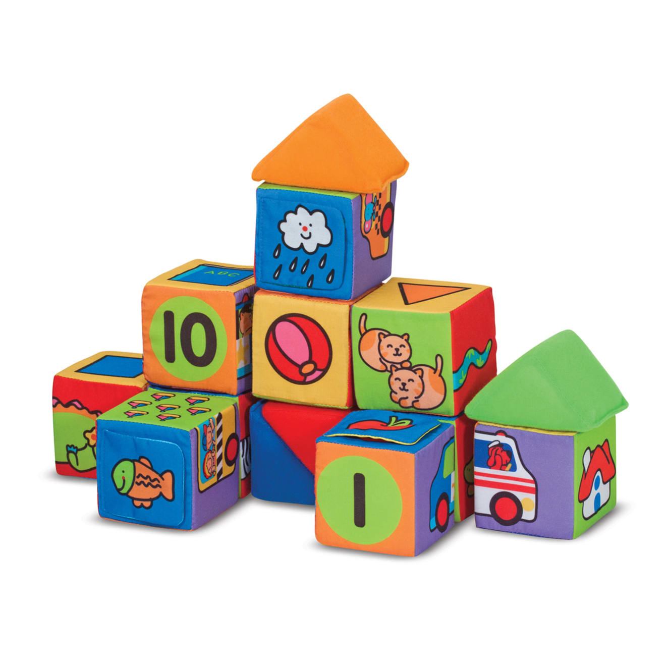  Melissa & Doug Match & Build Soft Blocks.