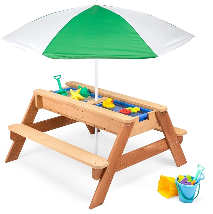 Best Choice Products Kids 3-in-1 Sand & Water Activity Table.