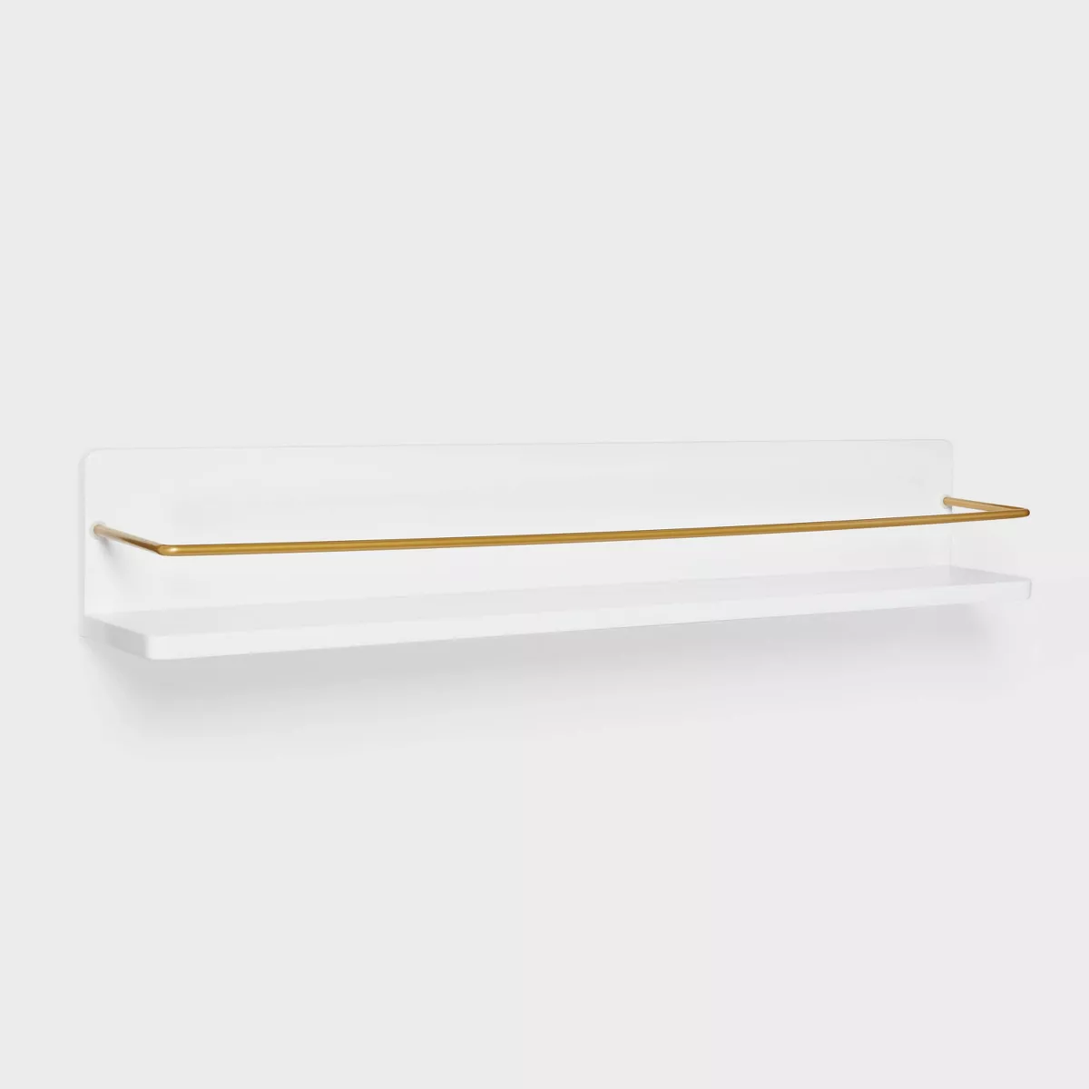 Kids' Wall Shelf White with Gold.