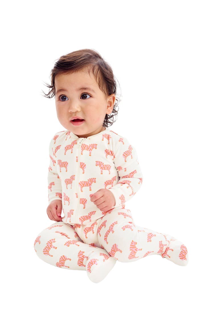 Primary Baby Organic Animal Friends Zip Footie.