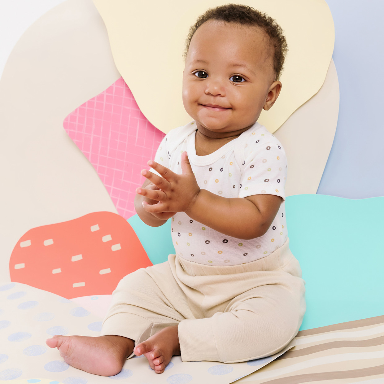 Small Story Pants (2 Pack) - Oat/Brown, 3-6 M.