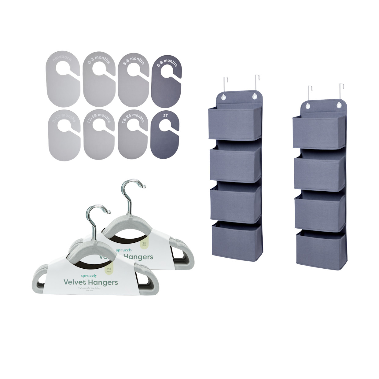 Sprucely Closet Starter Bundle - Grey.