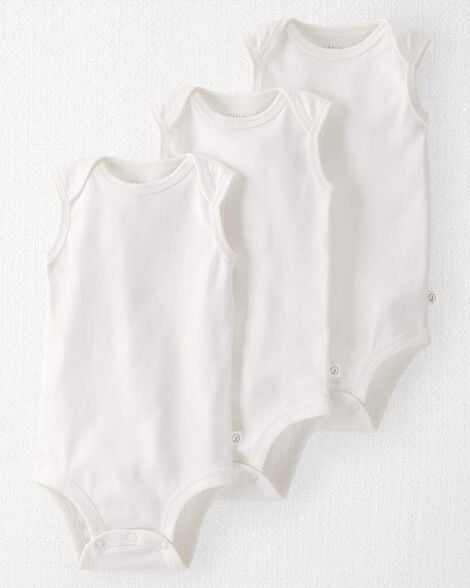 Organic Cotton Bodysuits, 3-Pack.