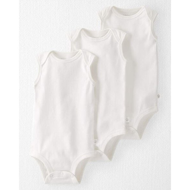 Organic Cotton Bodysuits, 3-Pack.