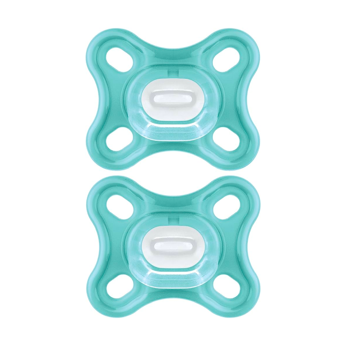 MAM Comfort Baby Pacifiers, Lightweight One-Piece Full Silicone Binky for Newborns 3-12 Months, BPA-Free, Easy to Clean Pacifier, Best for Breastfed Babies, with Sterilizer Case, 2 Count Binkies