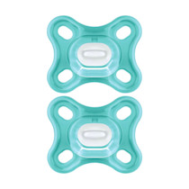 MAM Comfort Baby Pacifiers, Lightweight One-Piece Full Silicone Binky for Newborns 3-12 Months, BPA-Free, Easy to Clean Pacifier, Best for Breastfed Babies, with Sterilizer Case, 2 Count Binkies