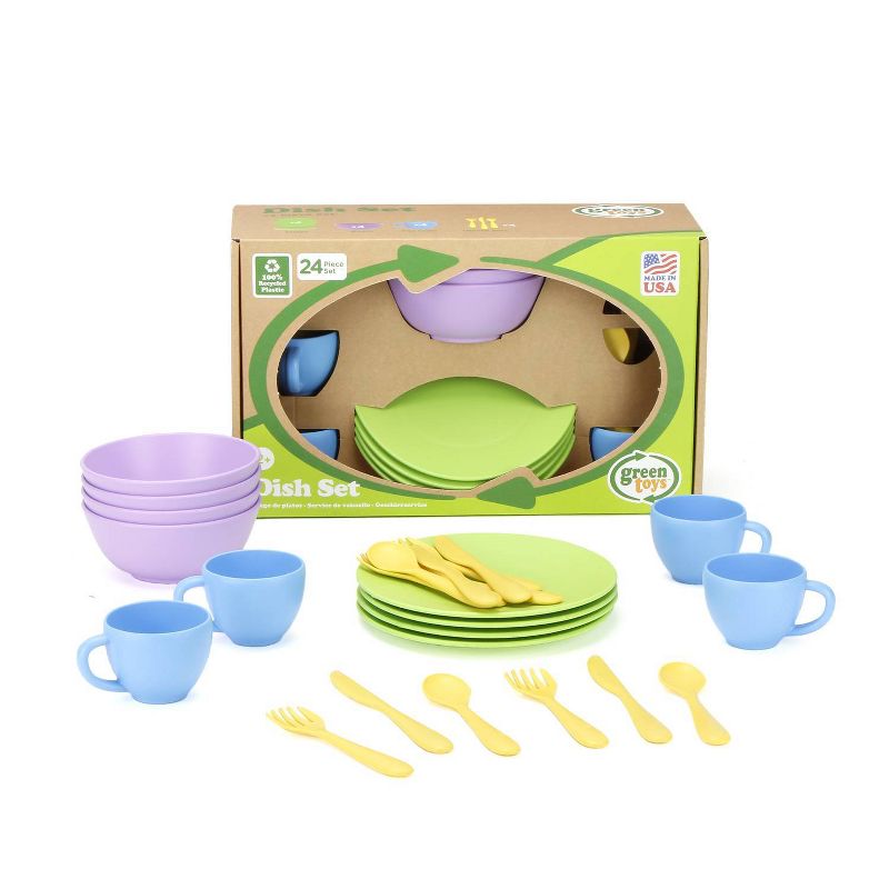 Green Toys Kitchen Role Play Dish Set.