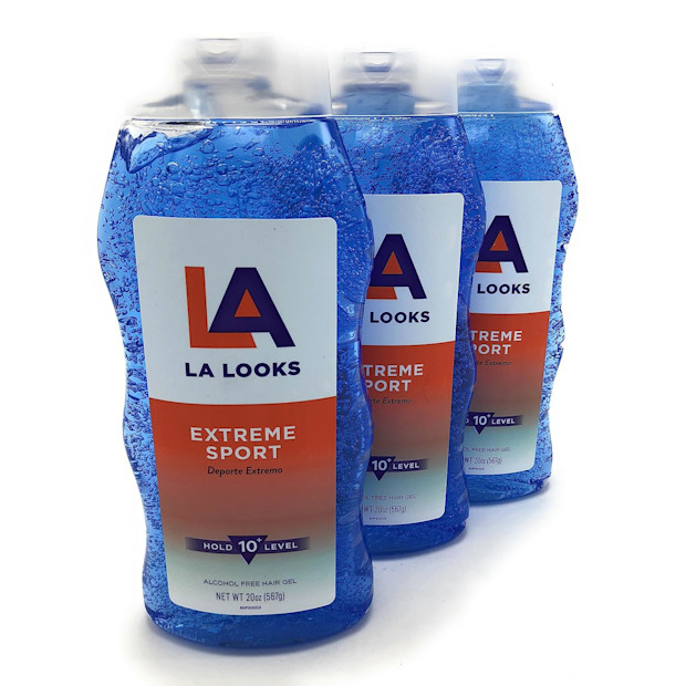 L.A. LOOKS Hair Gel, 3-pack.