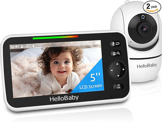 HelloBaby  No WiFi Baby Monitor with 5" Screen.
