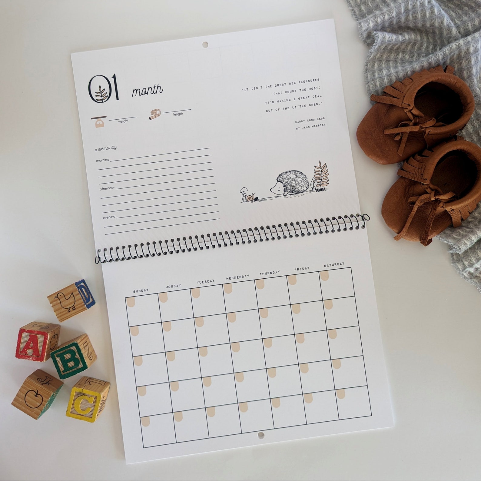 Your First Year Baby Calendar.