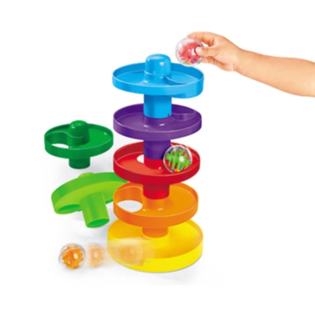 Rainbow Stack Ball Track.