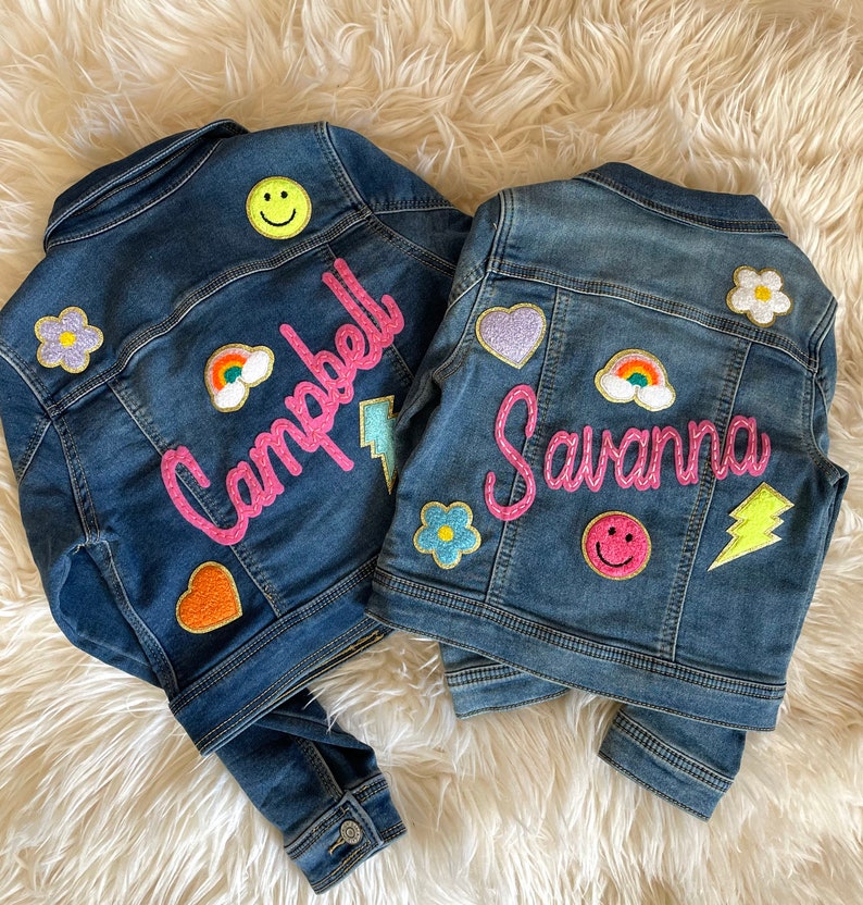ShopBestBabes Personalized Embroidered Jean Jacket.
