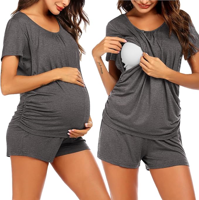 Ekouaer Nursing Pjs for Breastfeeding.