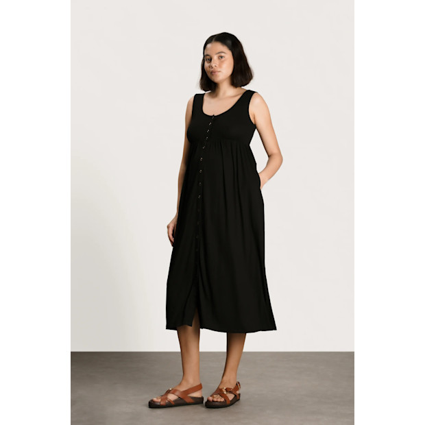 NOM Ribbed Modal Henley Dress.