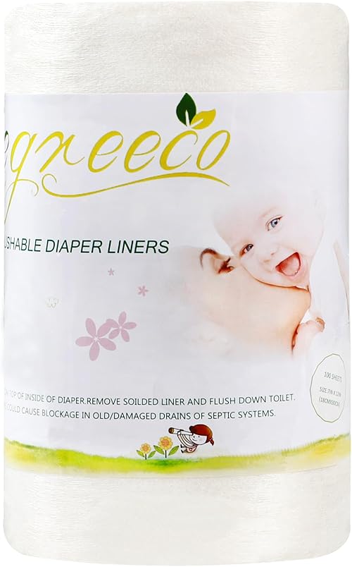 wegreeco Unscented Diaper Liners - 100 Sheets Per Roll (1 Roll).