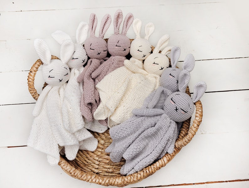 Olive and Cradle Cotton Crochet Sleepy Bunny Blanket.