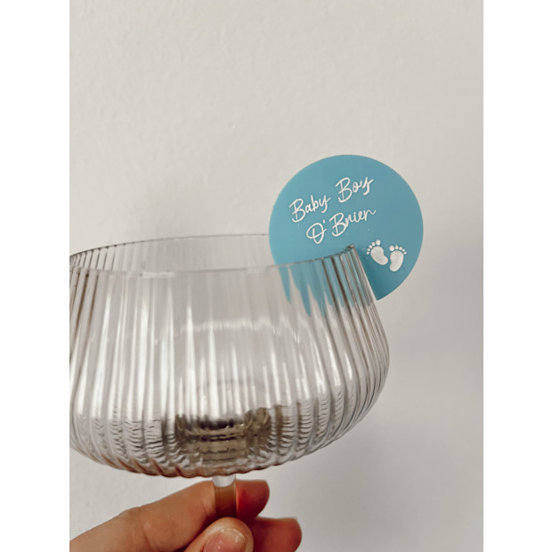 Signed by SB Personalized Baby Shower Drink Marker.