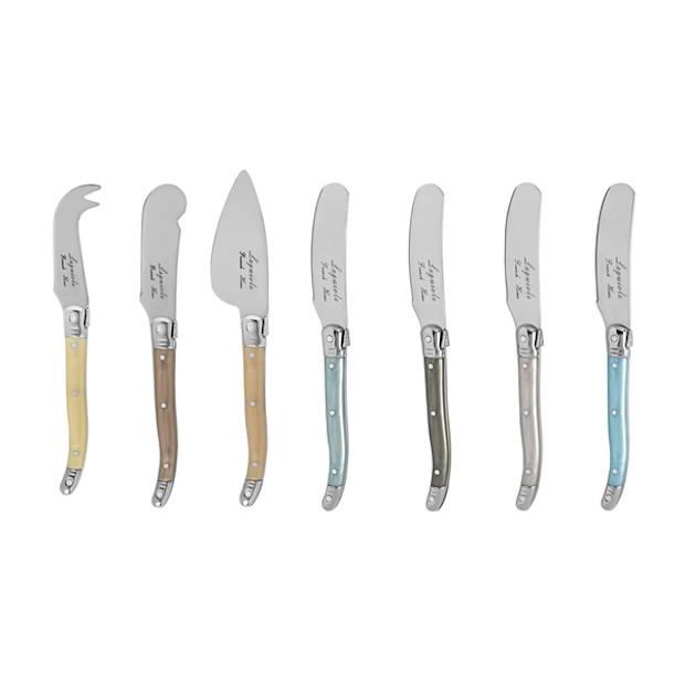 Sur la Table French Home 7-Piece Cheese Knife Set.