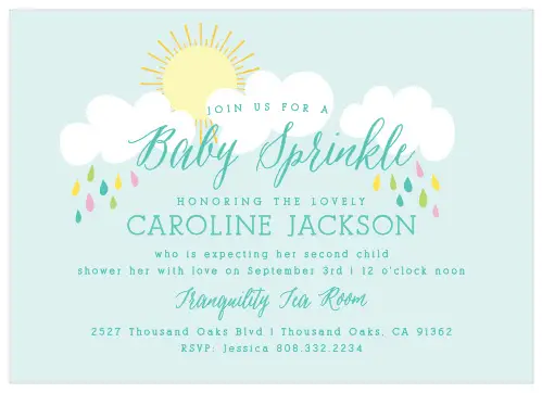 Sprinkle Shower Baby Shower Invitation.