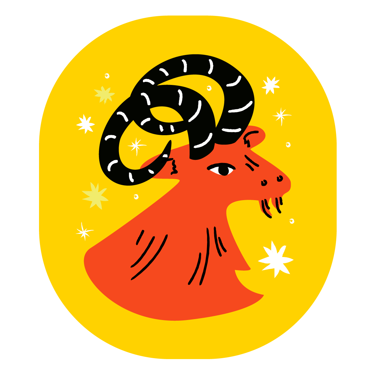Aries Astrology Sign Illustration