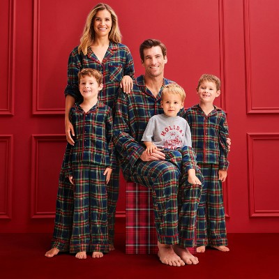 Wondershop Navy Plaid Holiday Matching Family Pajamas.