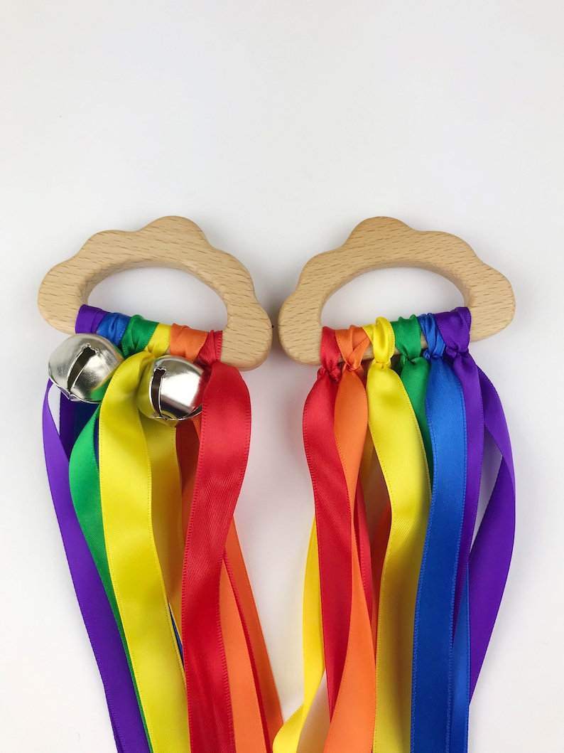 MaisieTaylorDesigns Rainbow Hand Kite With Bells Cute.