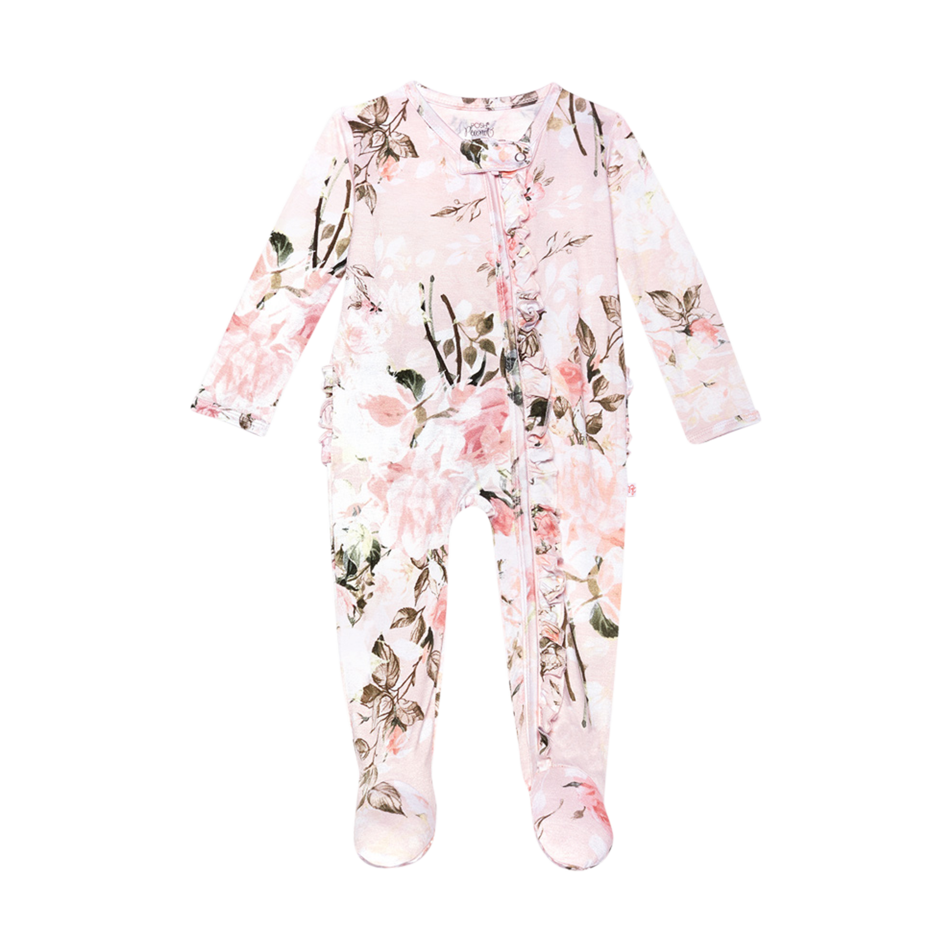 pink-rose-ruffled-zippered-one-piece, size 0-3 months