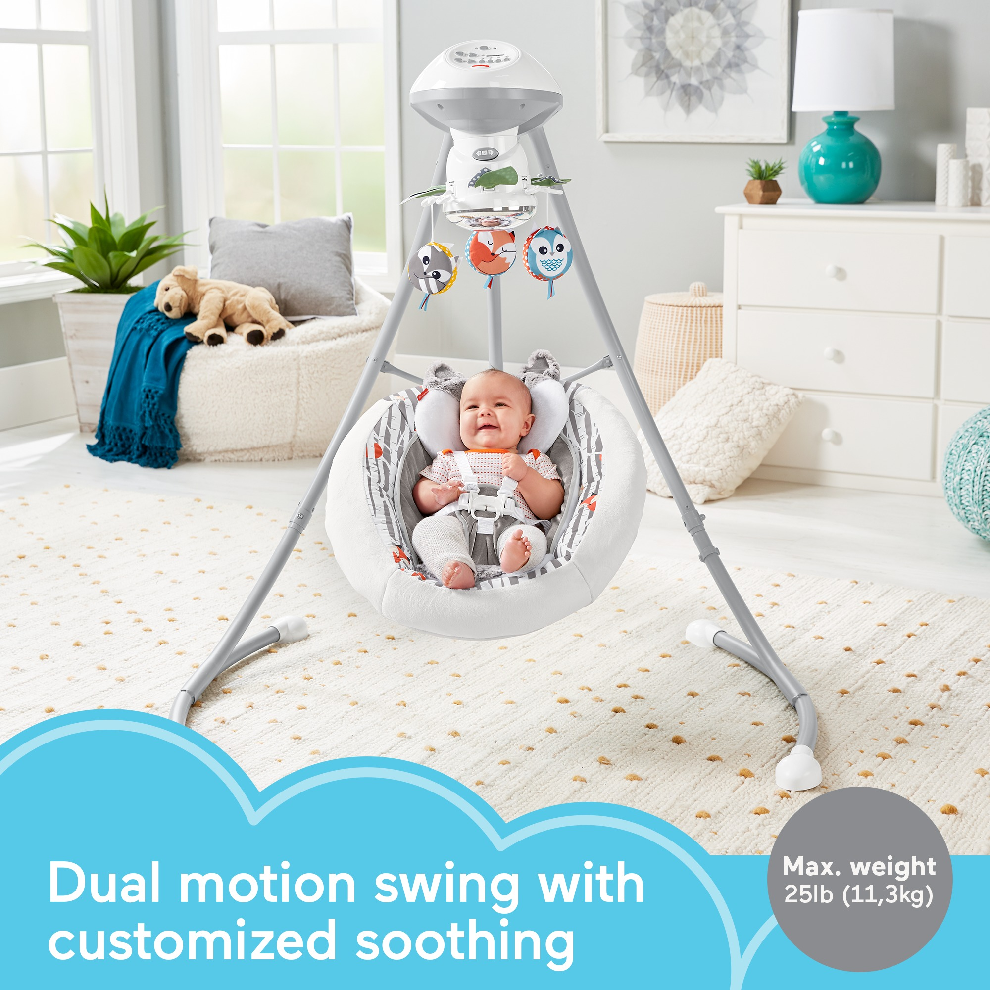 fisher price fox swing