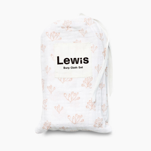 Lewis Burp Cloth Set - Rose Hip Blush.
