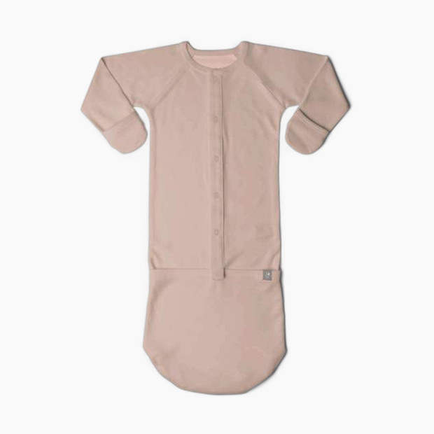 Goumi Kids 24hr Convertible Sleeper Baby Gown - Rose, 0-3 M.