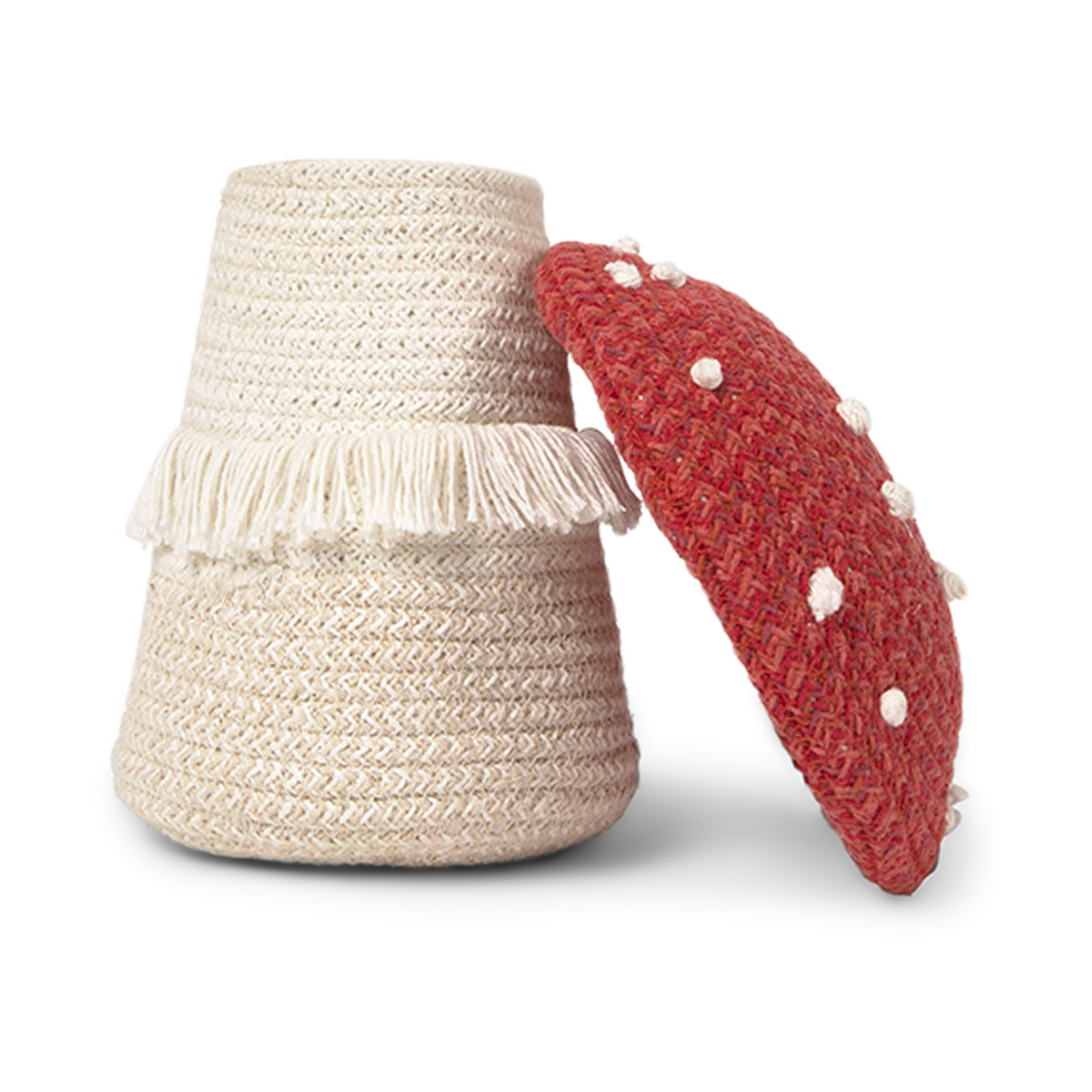 Lorena Canals Red Mushroom Basket.