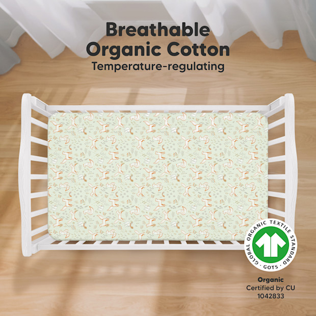 KeaBabies 2-Pack Soothe Fitted Crib Sheets.