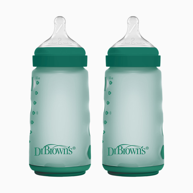 Dr. Brown's Options+ Wide-Neck Silicone Baby Bottles.