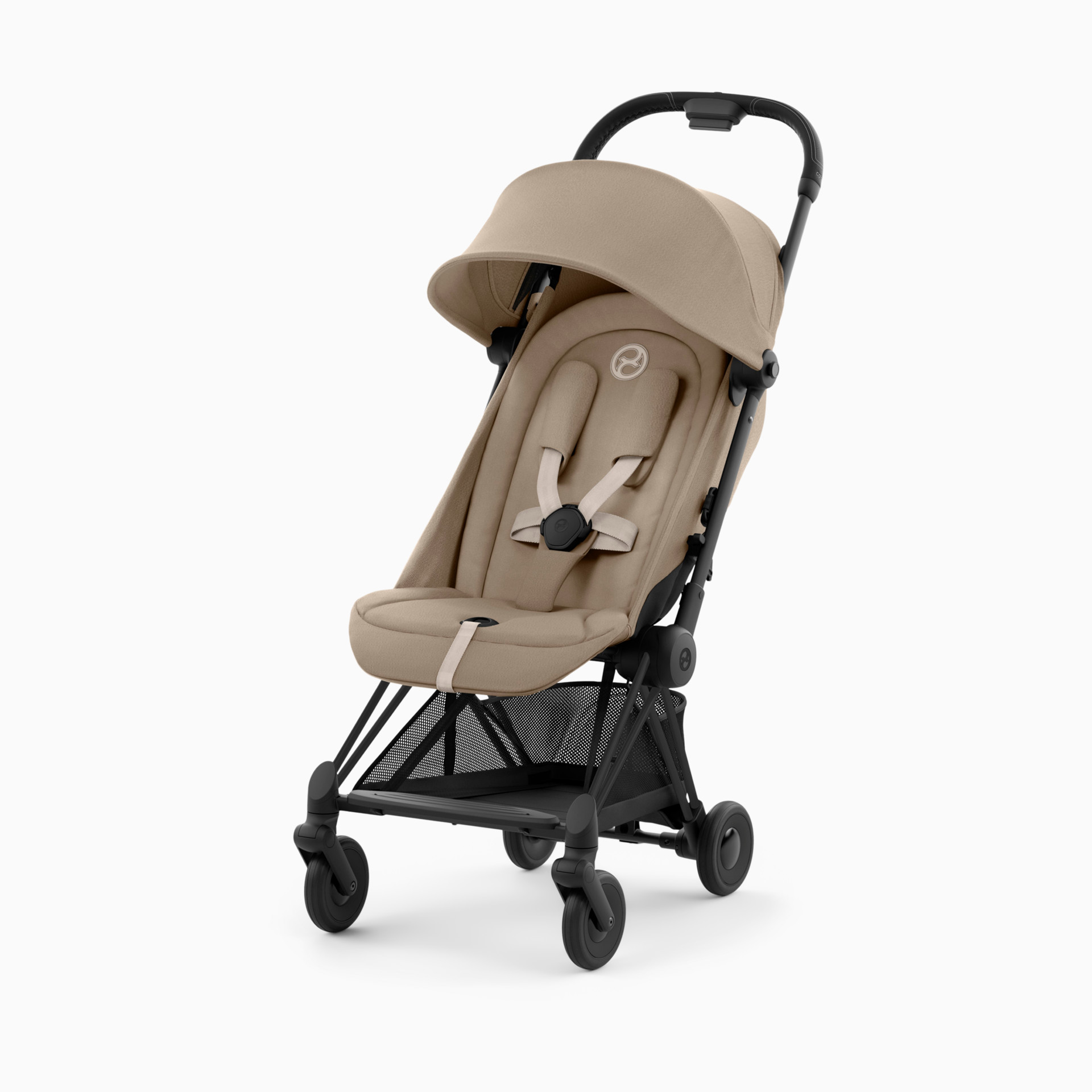 Cybex ベージュ バギー 折りたたみ式 Cybex COYA Compact Lightweight Stroller - Chrome Dark Brown/Mirage