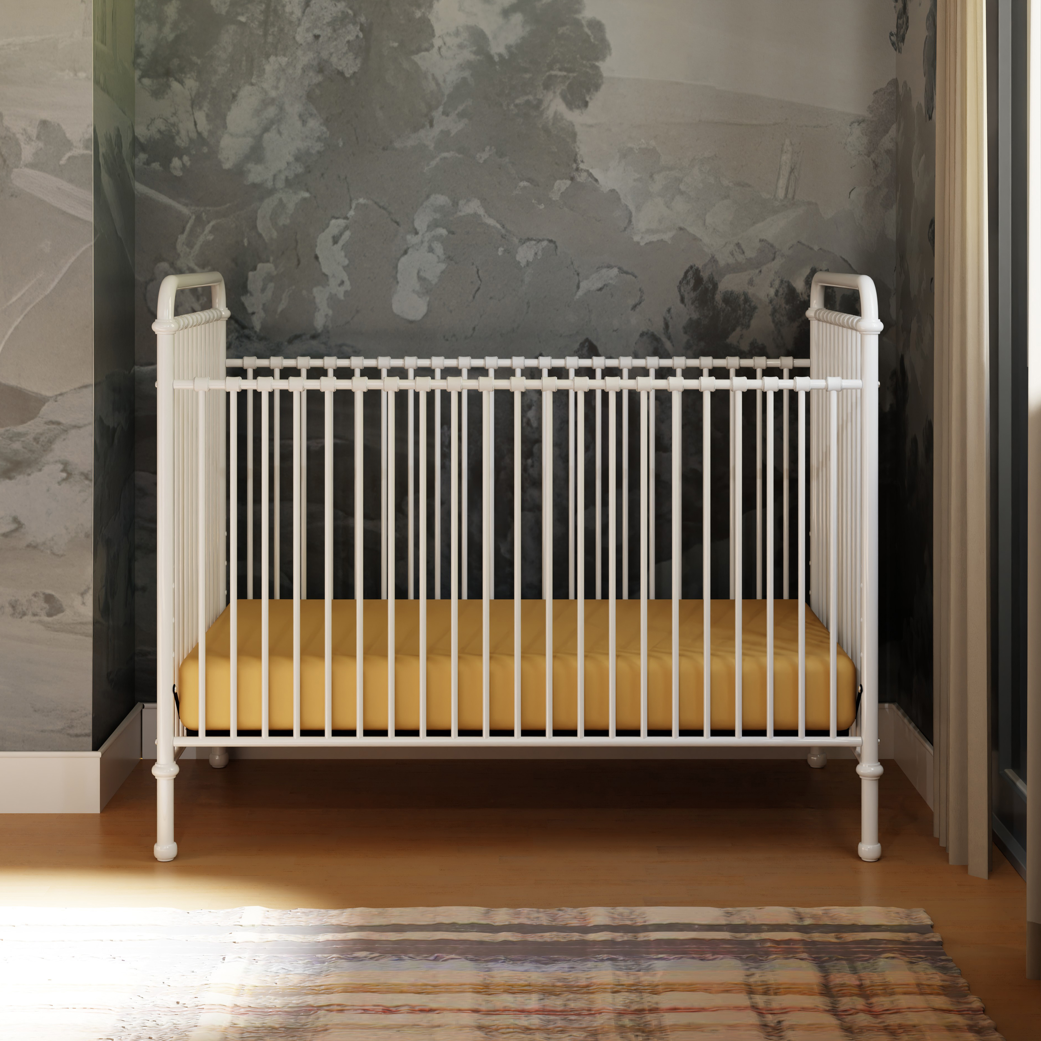 Namesake Abigail 3-in-1 Convertible Crib - Washed White.