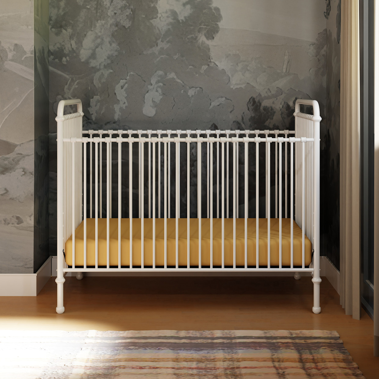 Namesake Abigail 3-in-1 Convertible Crib - Washed White.