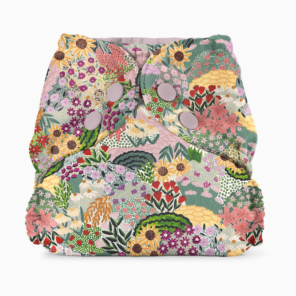 Esembly Recycled Diaper Cover (Outer) + Swim Diaper - Botanic Garden, Size 1 (7-17 Lbs).