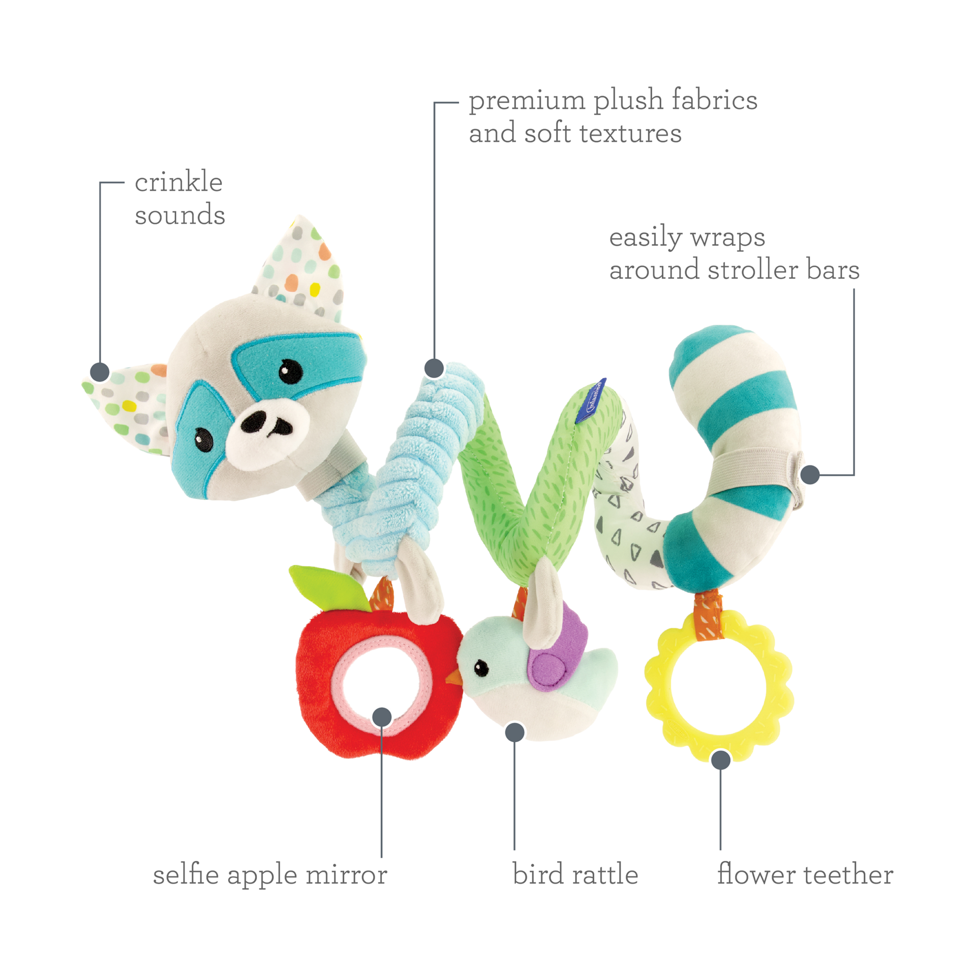 Infantino WWO Spiral Stroller Toy.