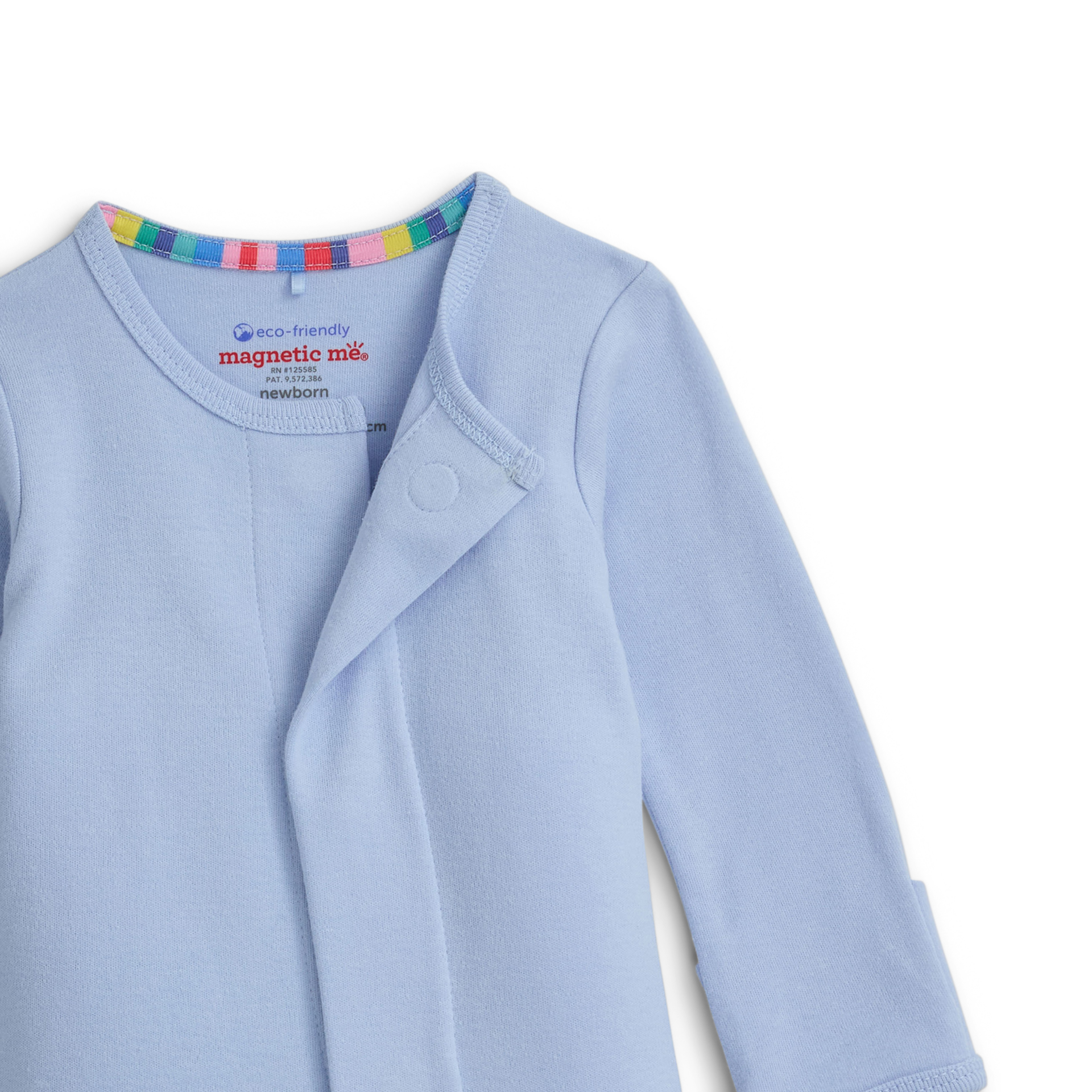 Magnetic Me Organic Cotton Magnetic 4-Pack Footie - On The Go Multi, 0-3 M.