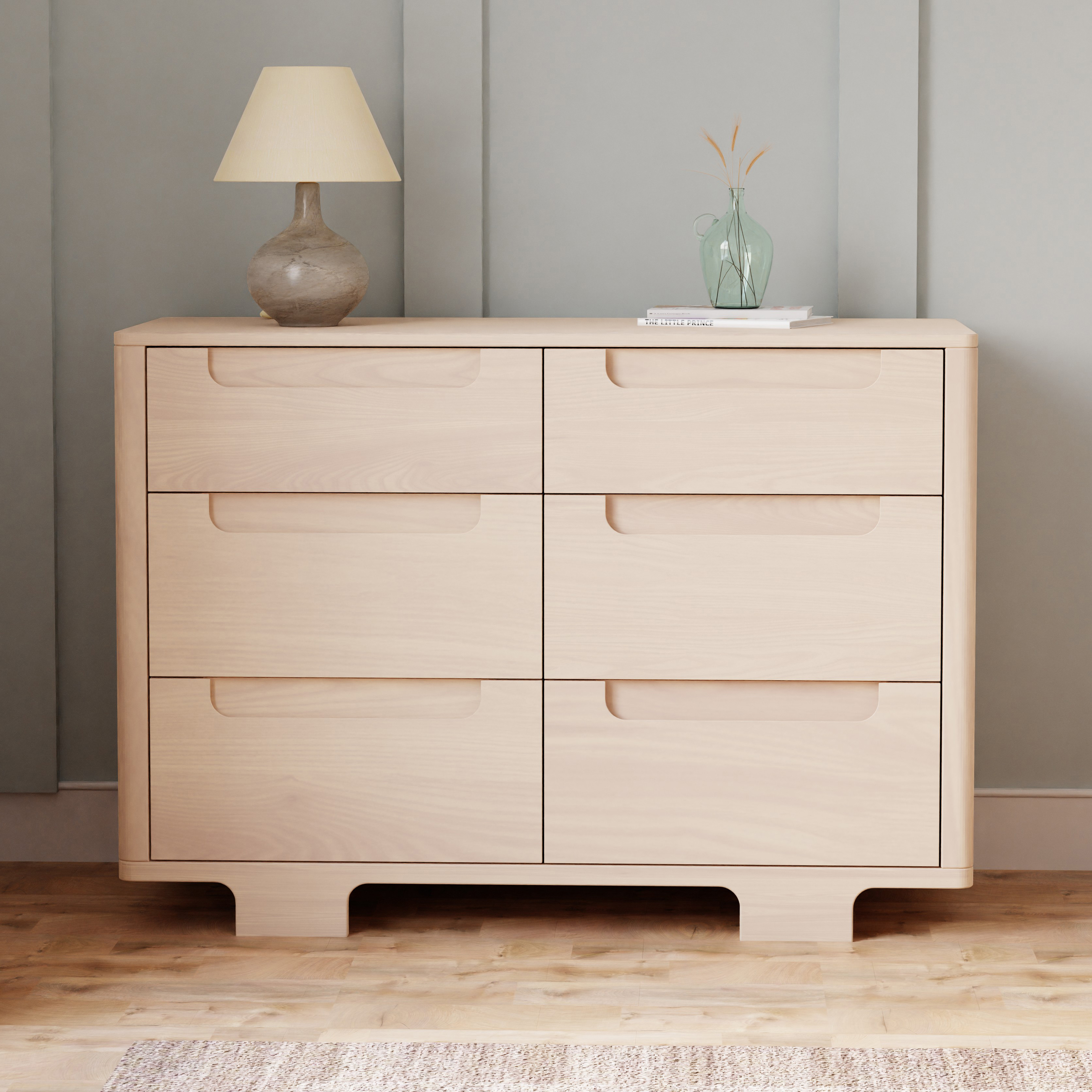 babyletto Yuzu 6-Drawer Dresser - Washed Natural.
